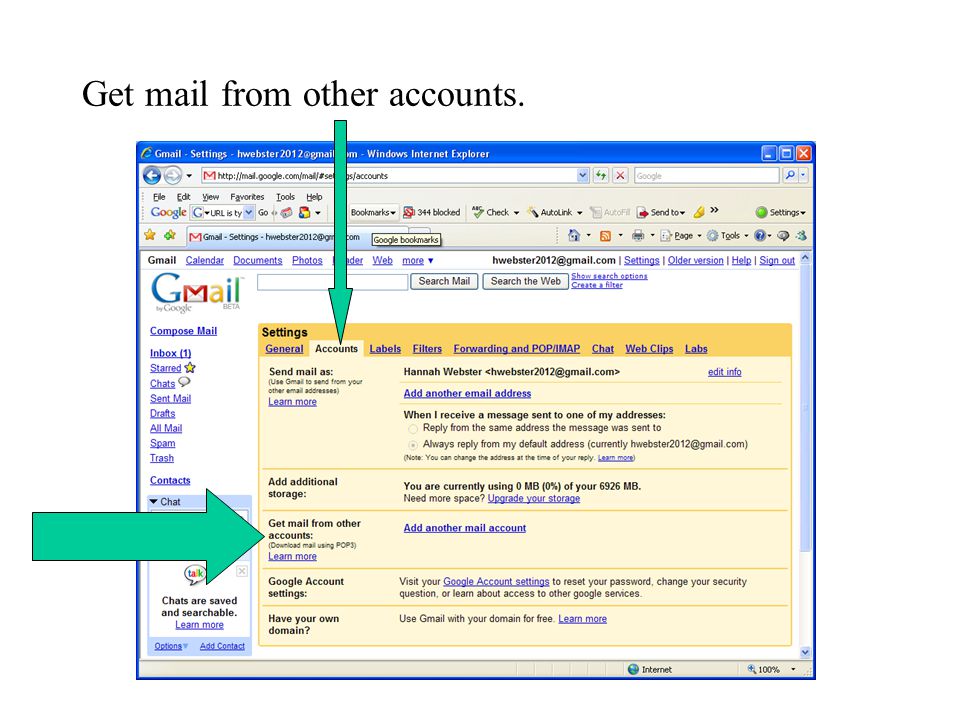 Get mail from other accounts.