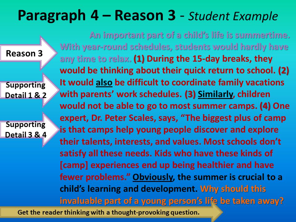 Year Round School Persuasive Essay