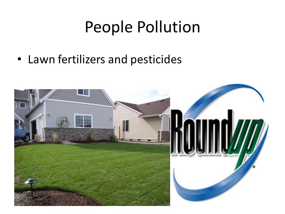 People Pollution Lawn fertilizers and pesticides