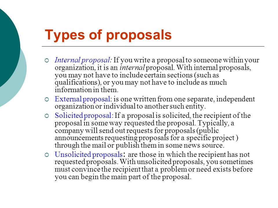 Writing proposal