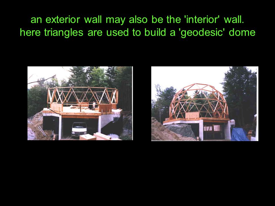 an exterior wall may also be the interior wall.