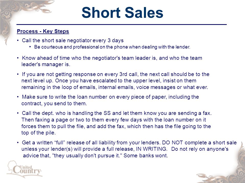 short sales negotiator