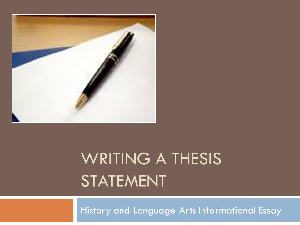 Write My Thesis Paper
