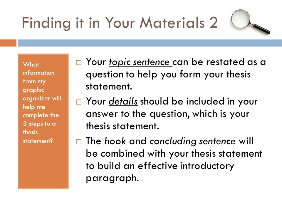 Steps to making a thesis statement