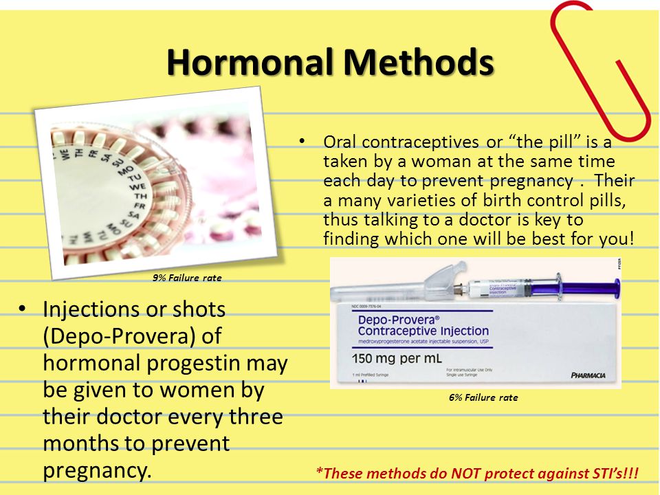 Hormonal Methods Oral contraceptives or the pill is a taken by a woman at the same time each day to prevent pregnancy.
