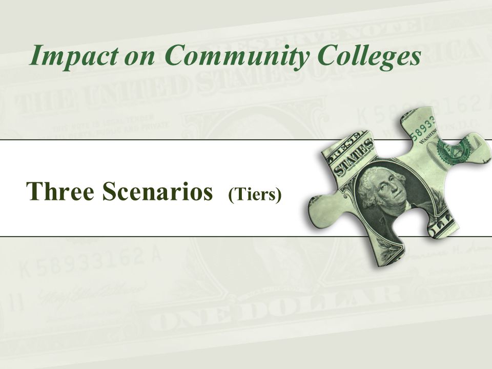 Three Scenarios (Tiers) Impact on Community Colleges