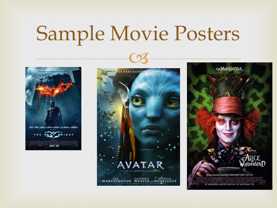  Sample Movie Posters