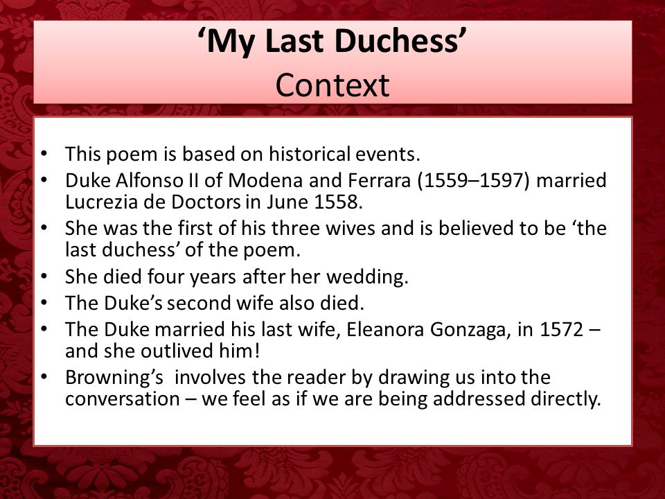 English Essay Writer My Last Duchess Essay Doc Years War Health And Fitness Essays also Topics For High School Essays Web Of Science Research Guides University Of Michigan My Last Example Essay Thesis Statement
