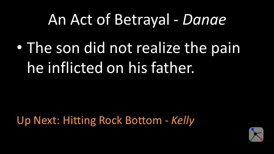 An Act of Betrayal - Danae The son did not realize the pain he inflicted on his father.