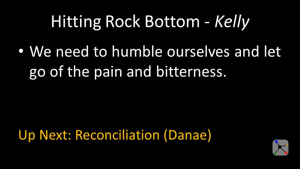 Hitting Rock Bottom - Kelly We need to humble ourselves and let go of the pain and bitterness.