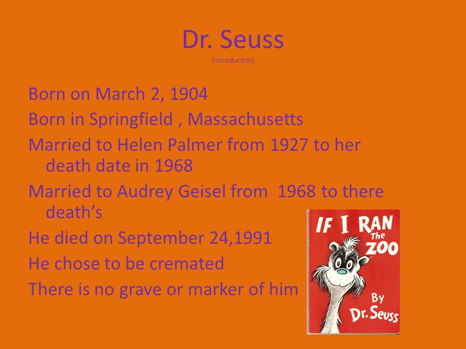 an introduction to the life of theodore seuss geisel an introduction to the life of theodore seuss geisel