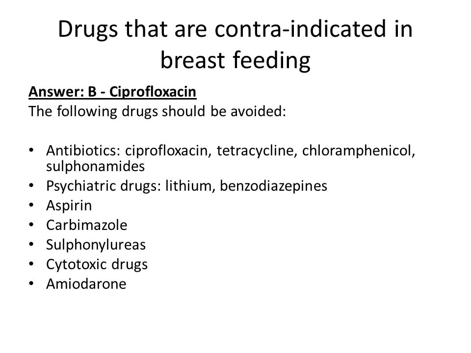 Ciprofloxacin And Beastfeeding