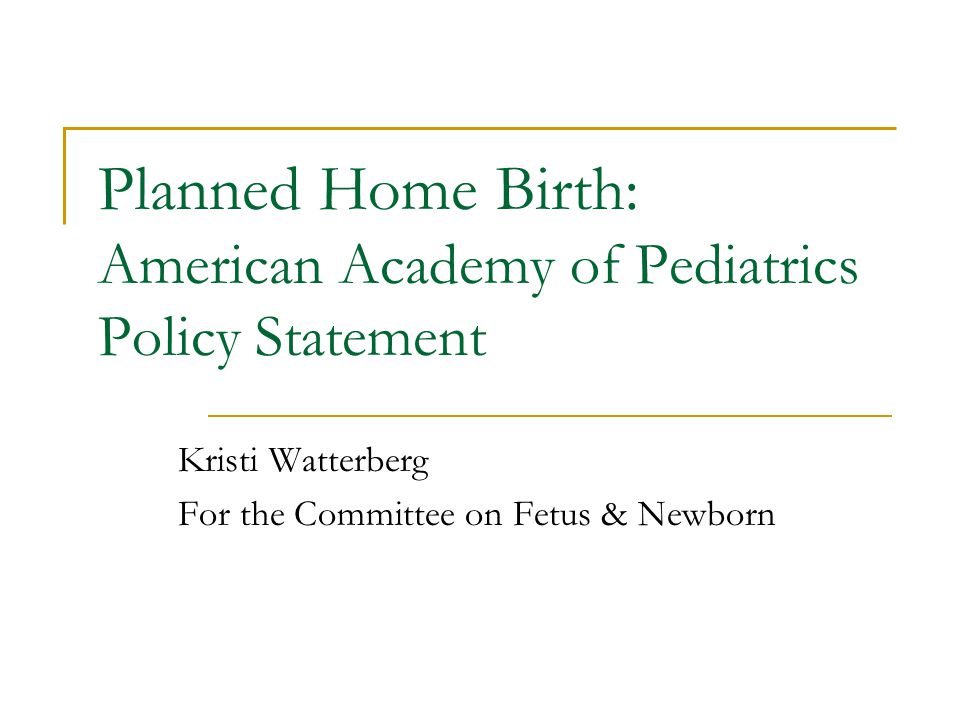 Planned home birth Planned home birth