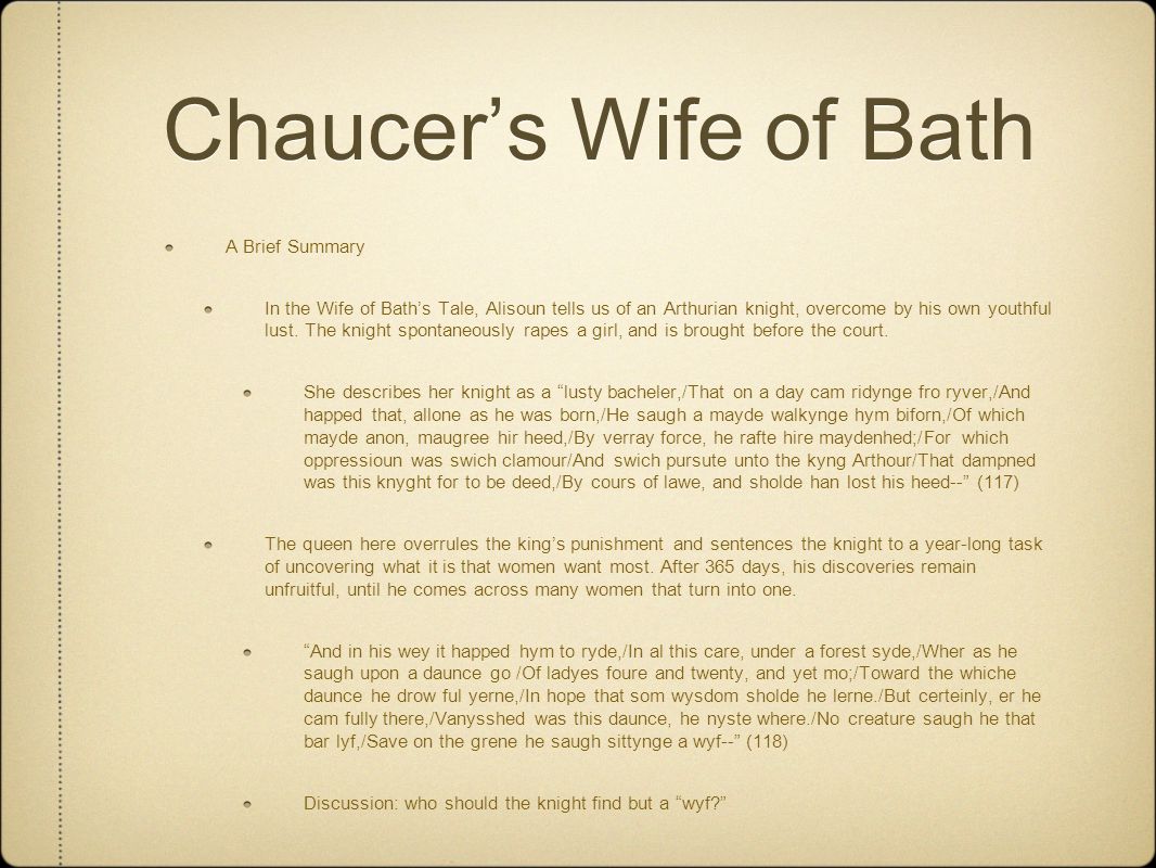 chaucer s opinion wife bath Chaucer’s decameron and the wife of bath’s tale: why do literary history paper given by frederick biggs delivered at the university of oxford on 21 february. chaucer s opinion wife bath Chaucer’s decameron and the wife of bath’s tale: why do literary history paper given by frederick biggs delivered at the university of oxford on 21 february.