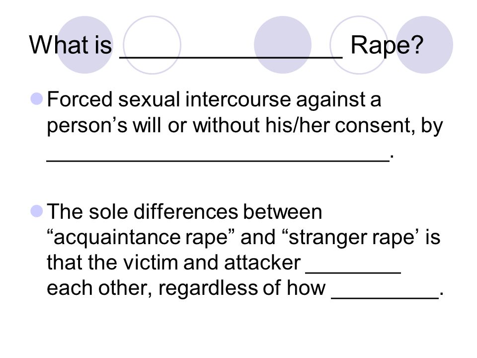 What is ________________ Rape.