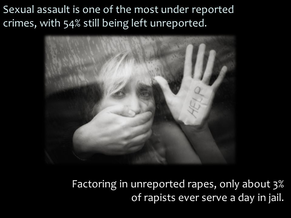 Sexual assault is one of the most under reported crimes, with 54% still being left unreported.