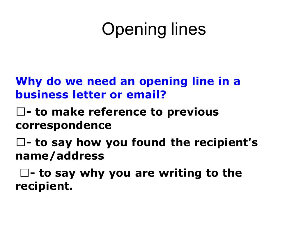 opening a business letters