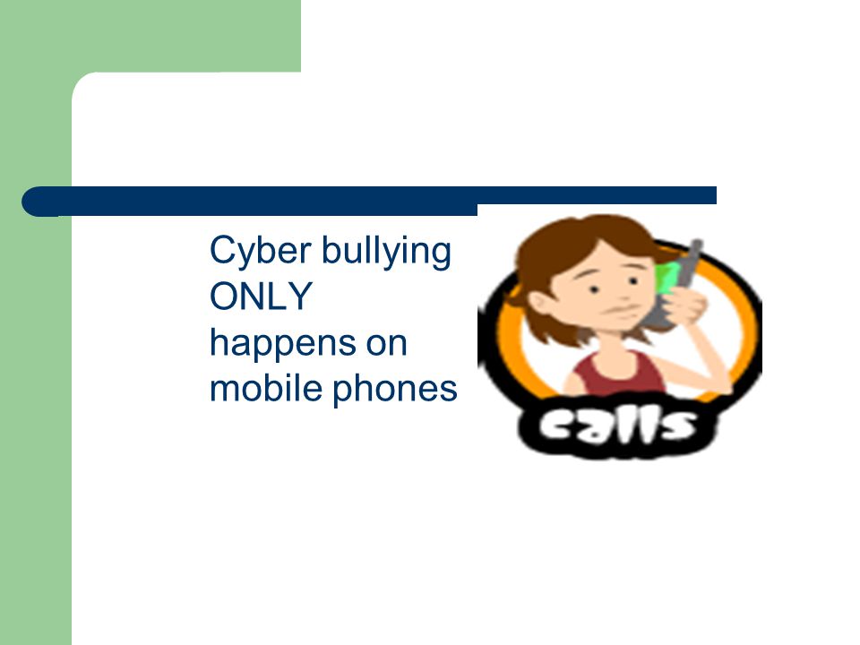 Cyber bullying ONLY happens on mobile phones