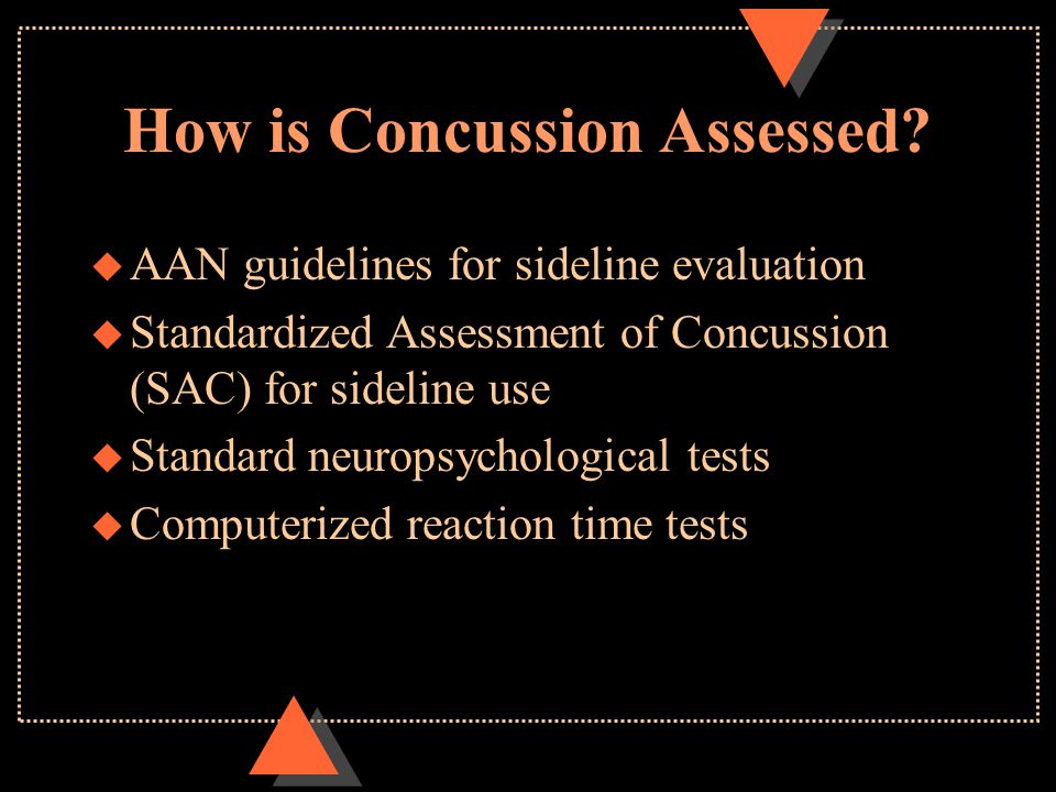 How is Concussion Assessed.