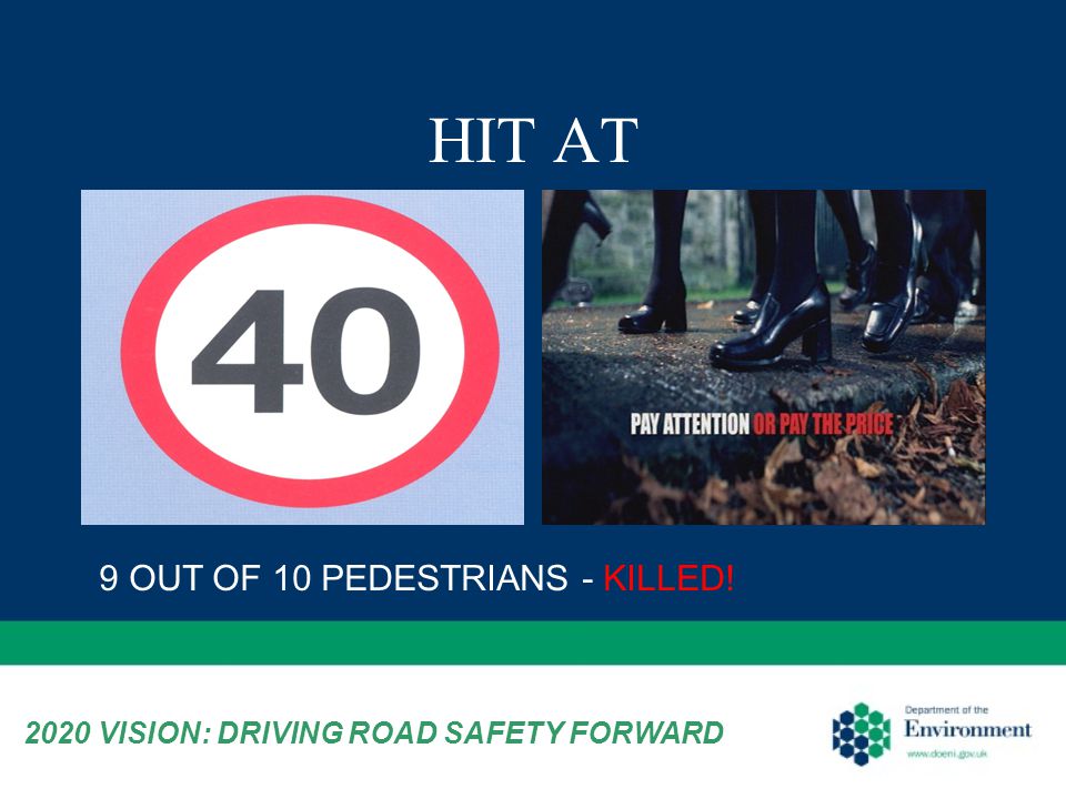 HIT AT 9 OUT OF 10 PEDESTRIANS - KILLED! 2020 VISION: DRIVING ROAD SAFETY FORWARD