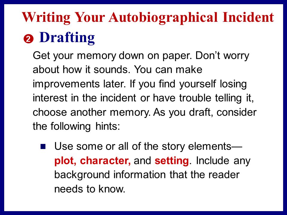 How To Write An Autobiographical Essay