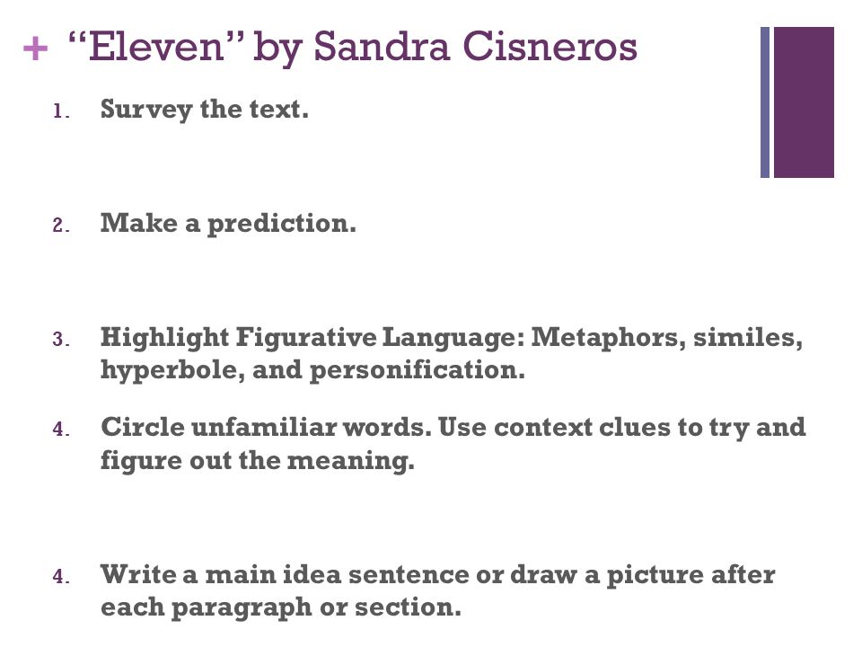 Thesis statement for eleven by sandra cisneros