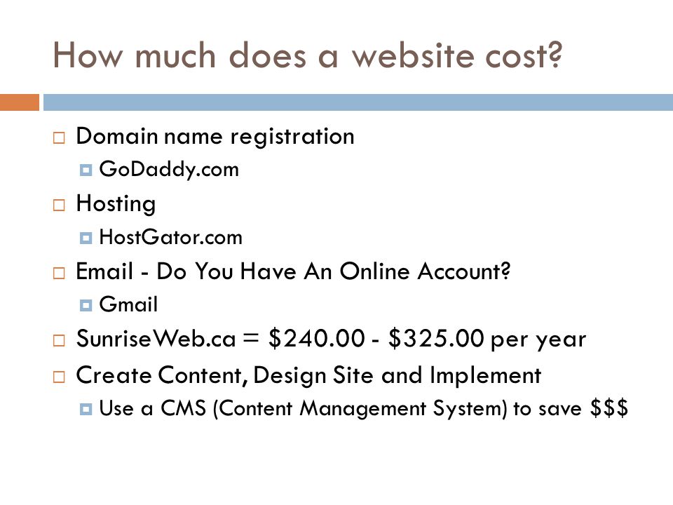 How much does a website cost.