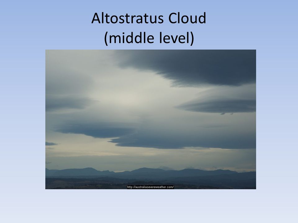Altostratus Cloud (middle level)