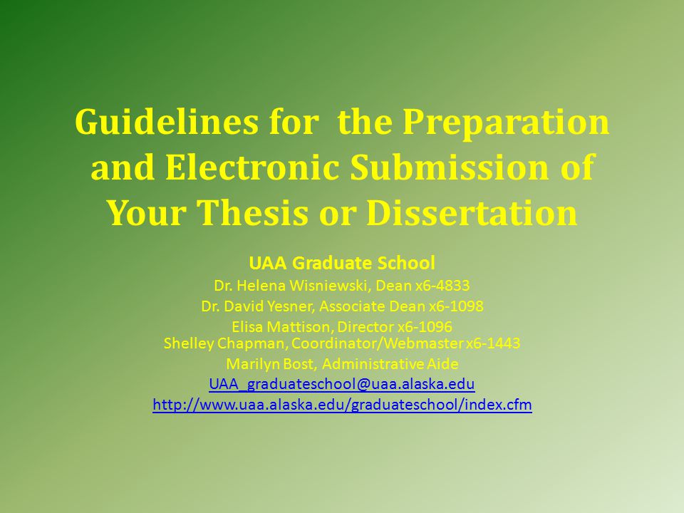 Thesis And Dissertation Abstract