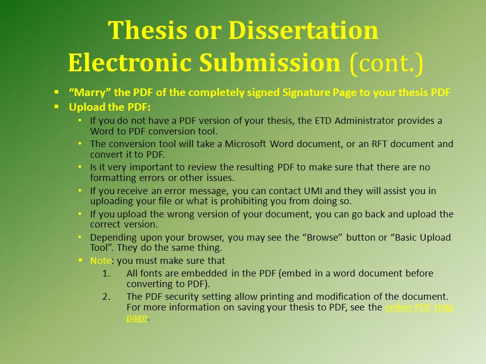 Dissertation Electronic Thesis