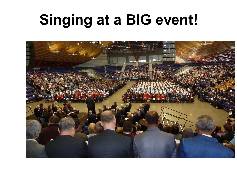 Singing at a BIG event!