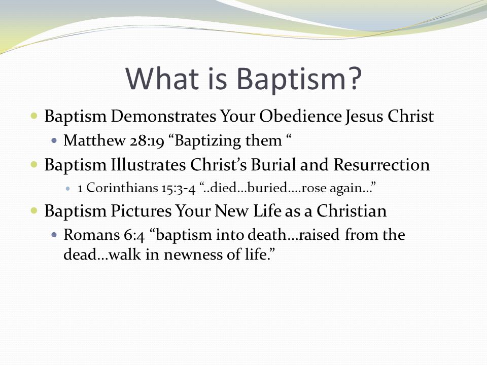 What is Baptism.