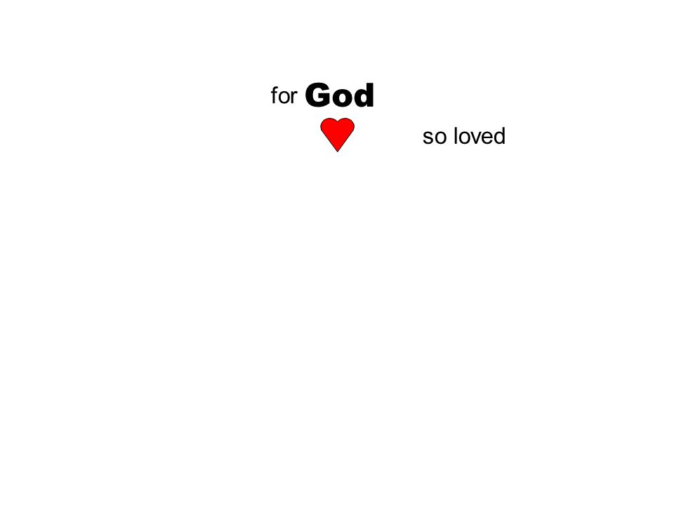 God for so loved