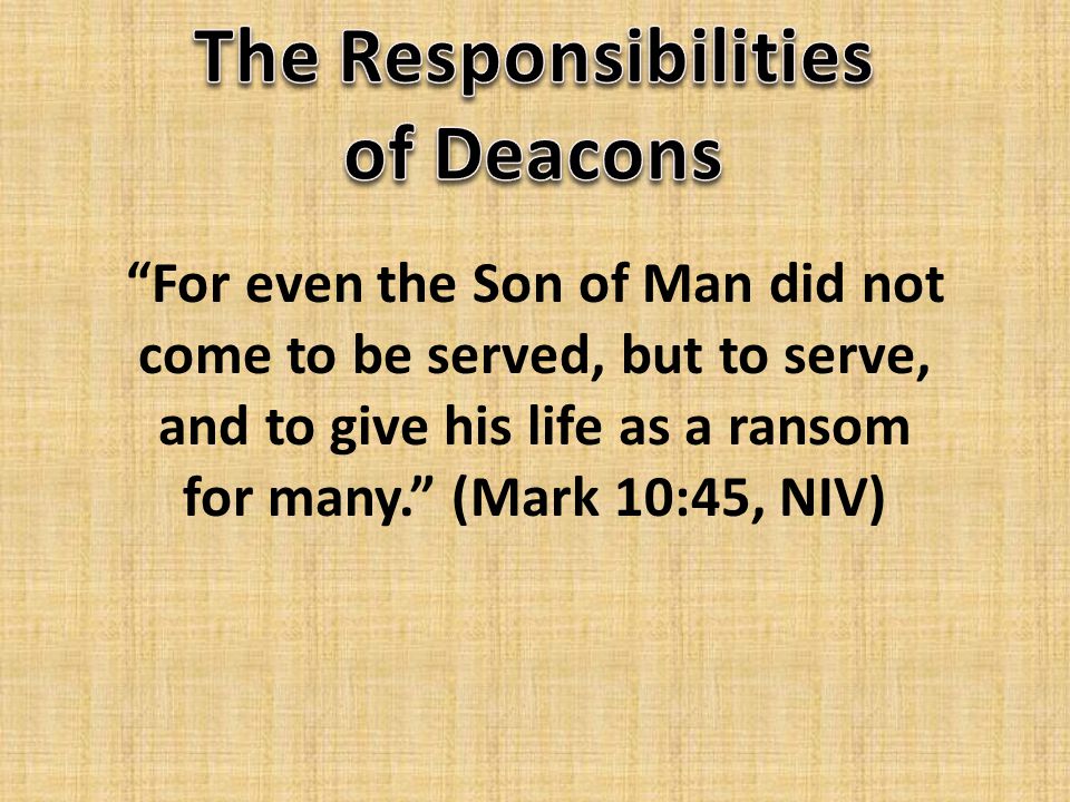 For even the Son of Man did not come to be served, but to serve, and to give his life as a ransom for many. (Mark 10:45, NIV)