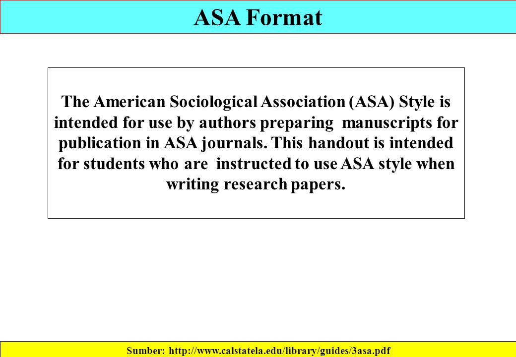 Asa Research Paper