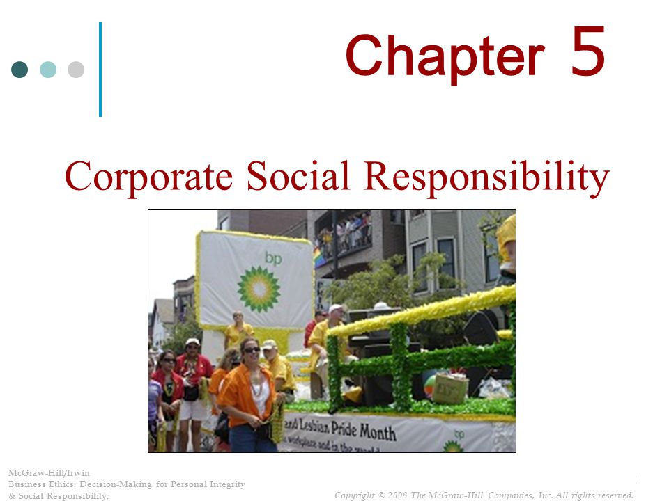An argument for Corporate Social Responsibility and Ethical
