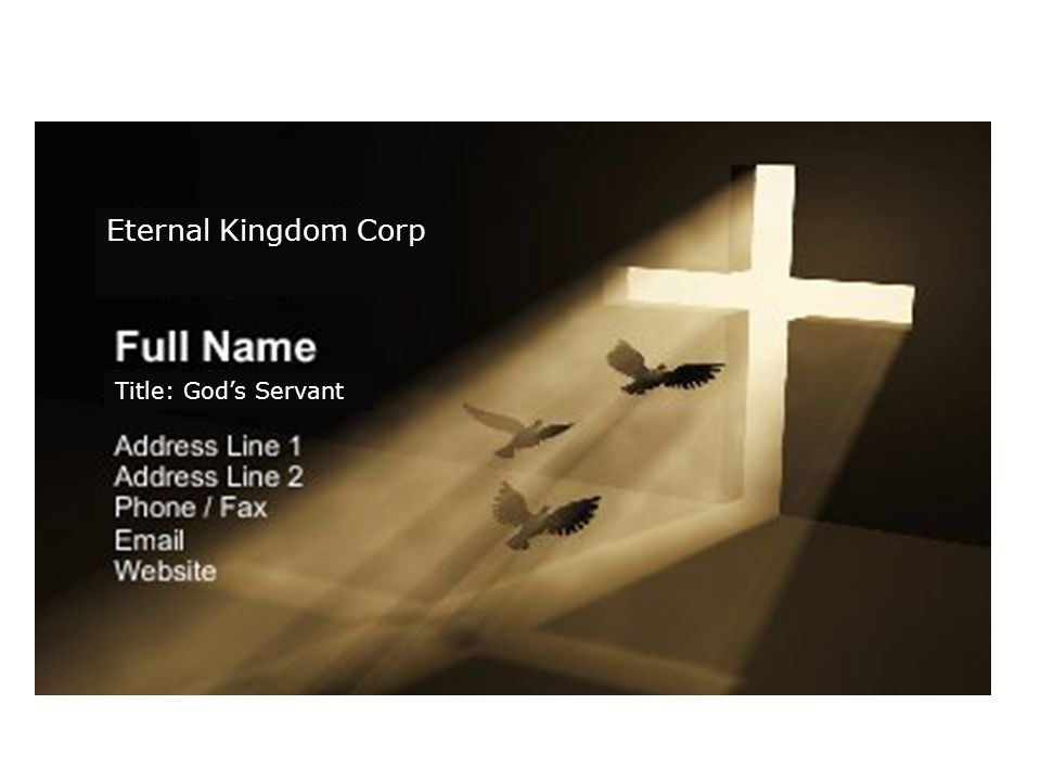 Eternal Kingdom Corp Title: God’s Servant