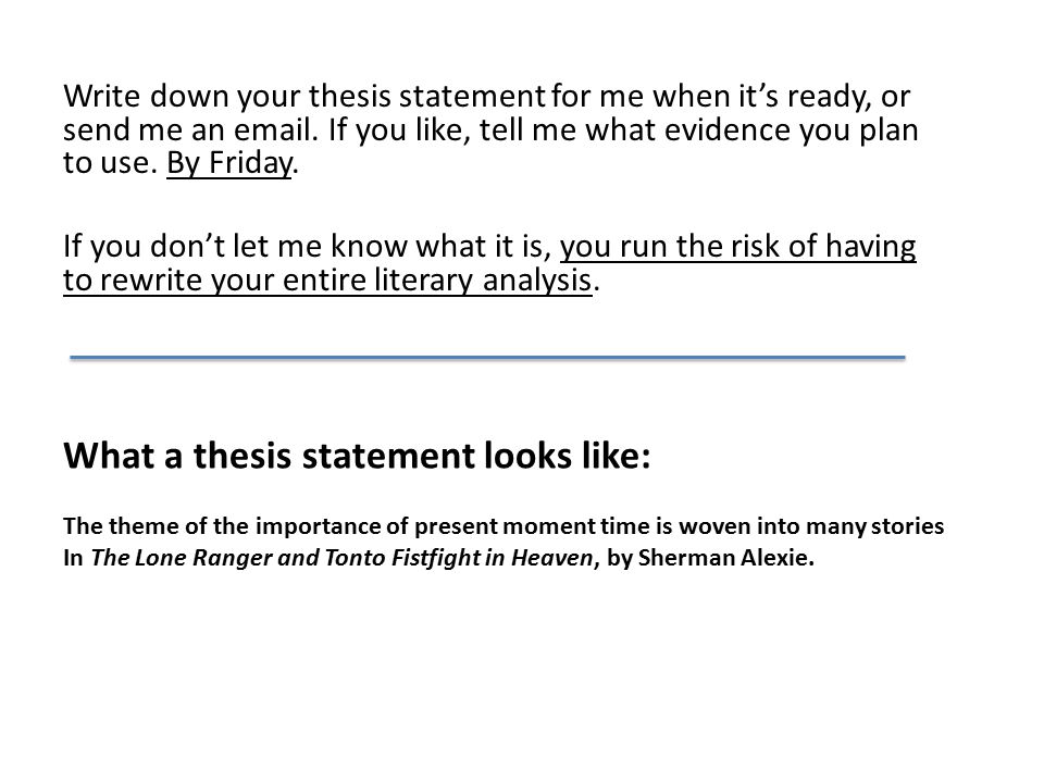 What A Thesis Statement Should Look Like