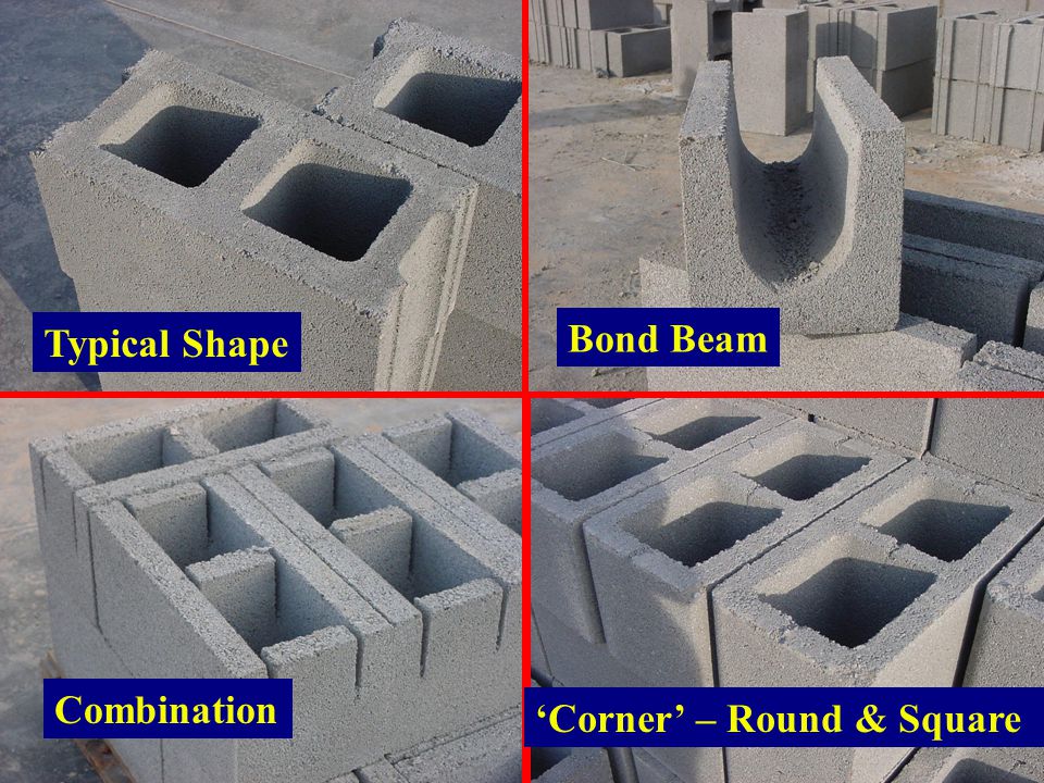 Typical Shape Bond Beam ‘Corner’ – Round & Square Combination