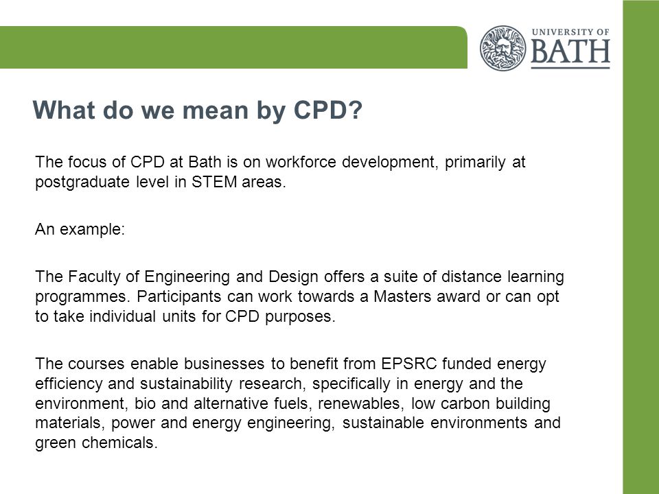 What do we mean by CPD.