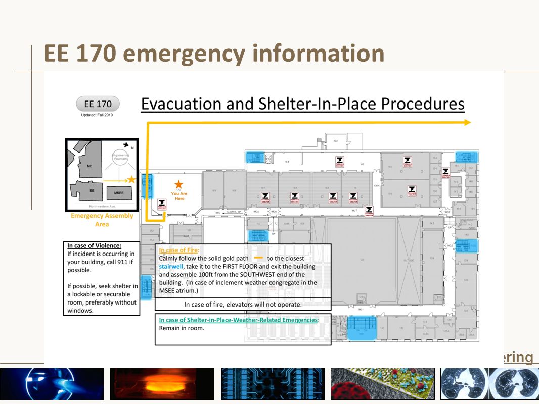 Purdue School of Electrical and Computer Engineering EE 170 emergency information