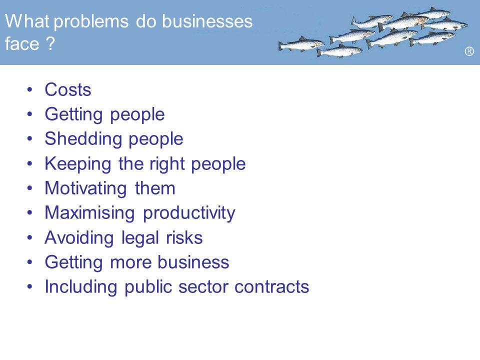 What problems do businesses face .
