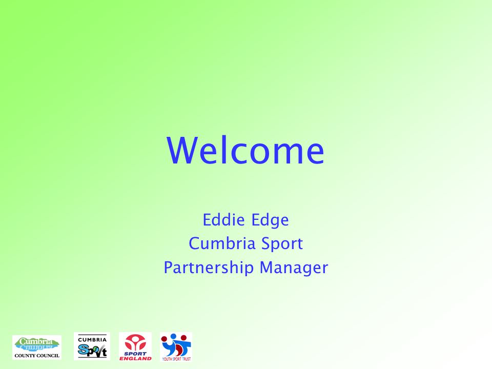 Welcome Eddie Edge Cumbria Sport Partnership Manager