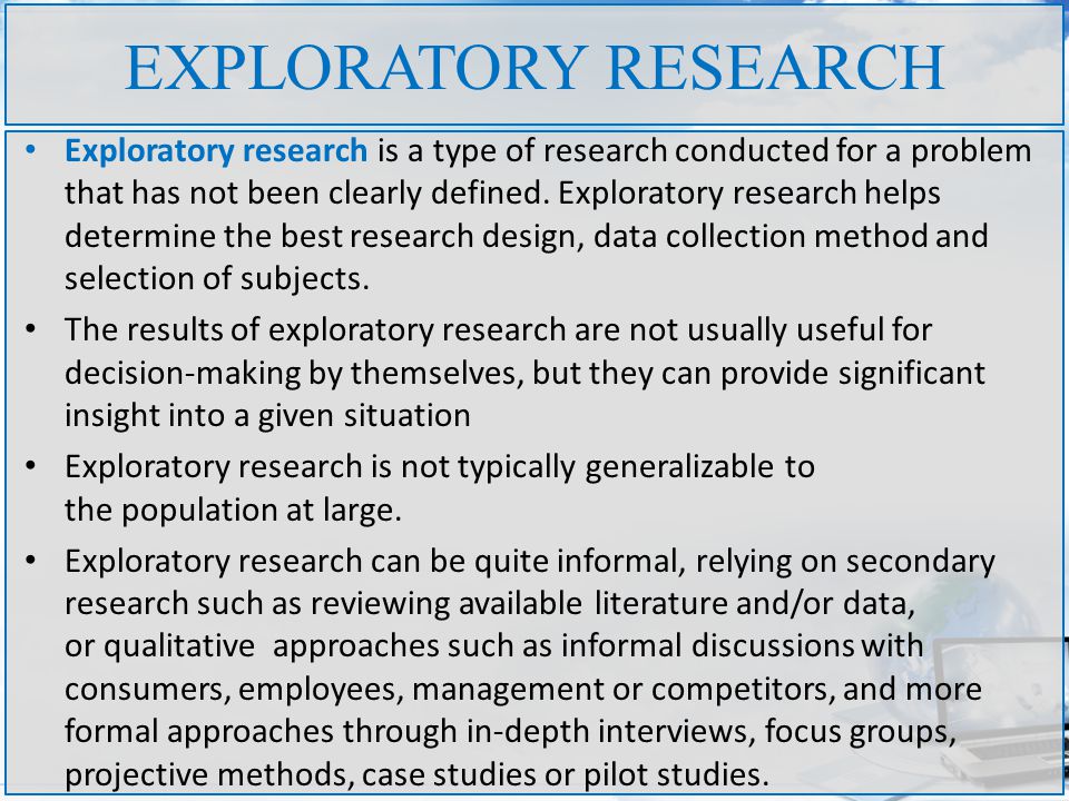 Exploratory Essays