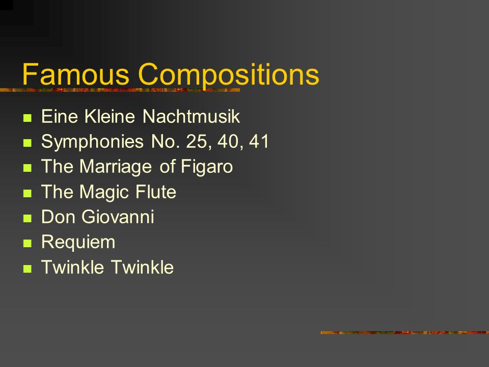 Famous Compositions Eine Kleine Nachtmusik Symphonies No.