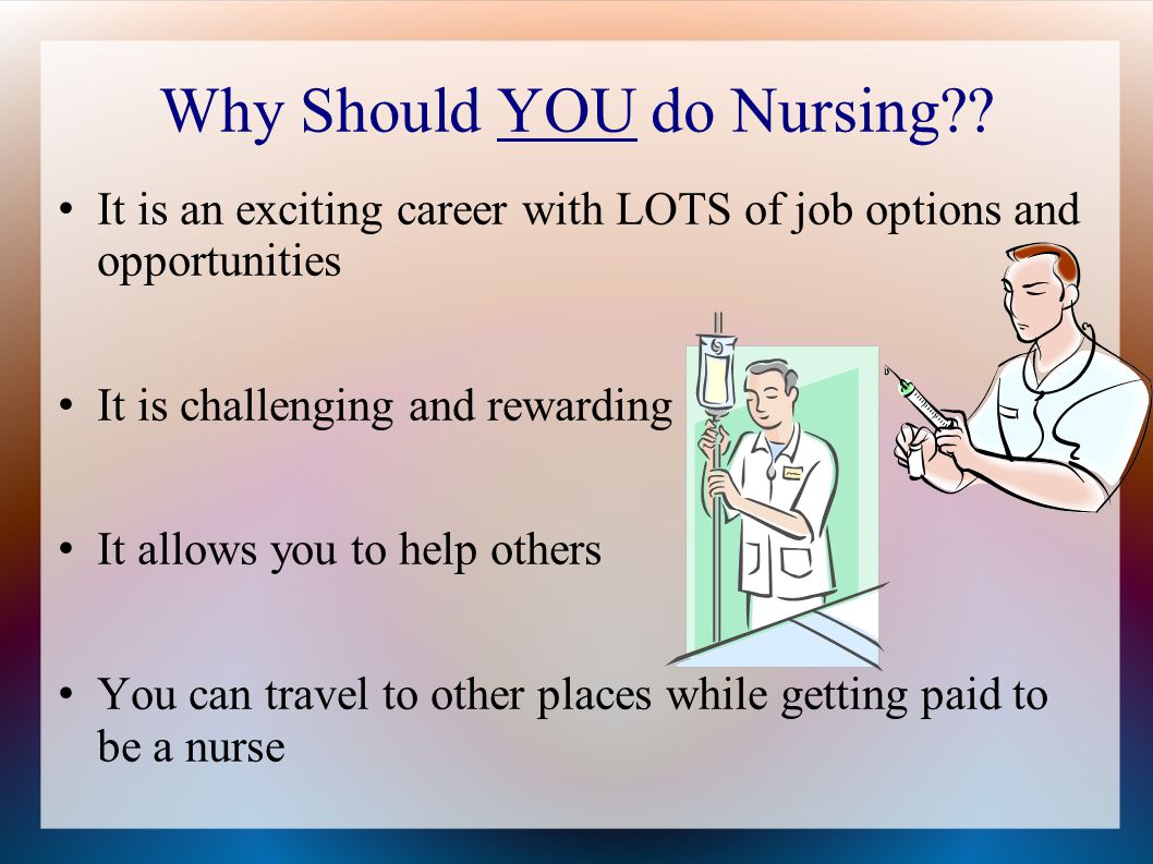 why is nursing a good career If you're a mom looking to get back to work, or looking to change careers, find out why nursing could be the perfect fit for your family & skill set. why is nursing a good career If you're a mom looking to get back to work, or looking to change careers, find out why nursing could be the perfect fit for your family & skill set.