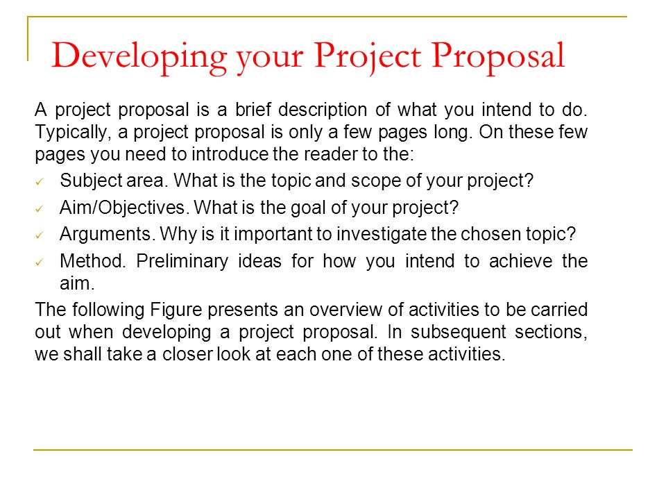 Thesis proposals a brief guide