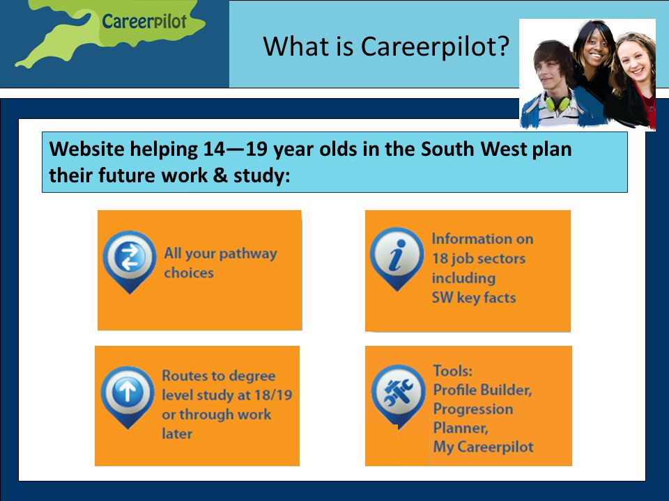 Website helping 14—19 year olds in the South West plan their future work & study: What is Careerpilot