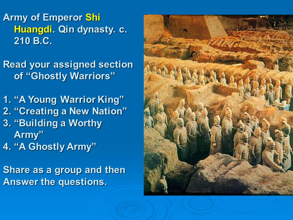 Army of Emperor Shi Huangdi. Qin dynasty. c. 210 B.C.