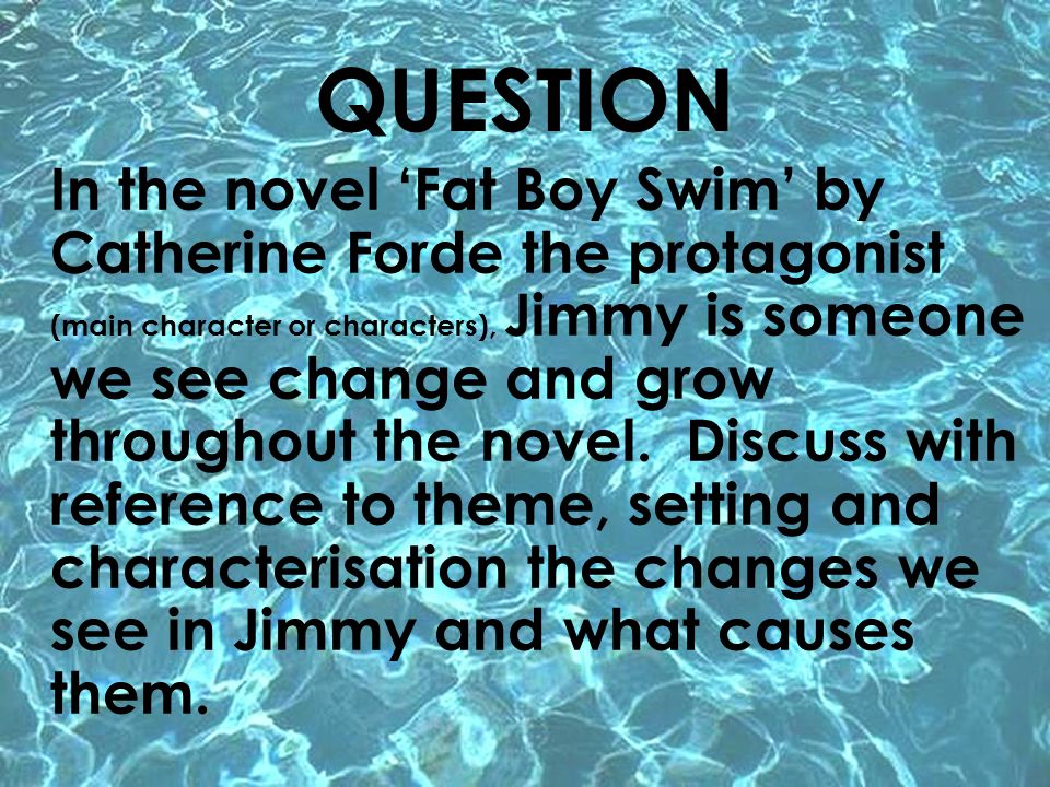 Essay on fat boy swim